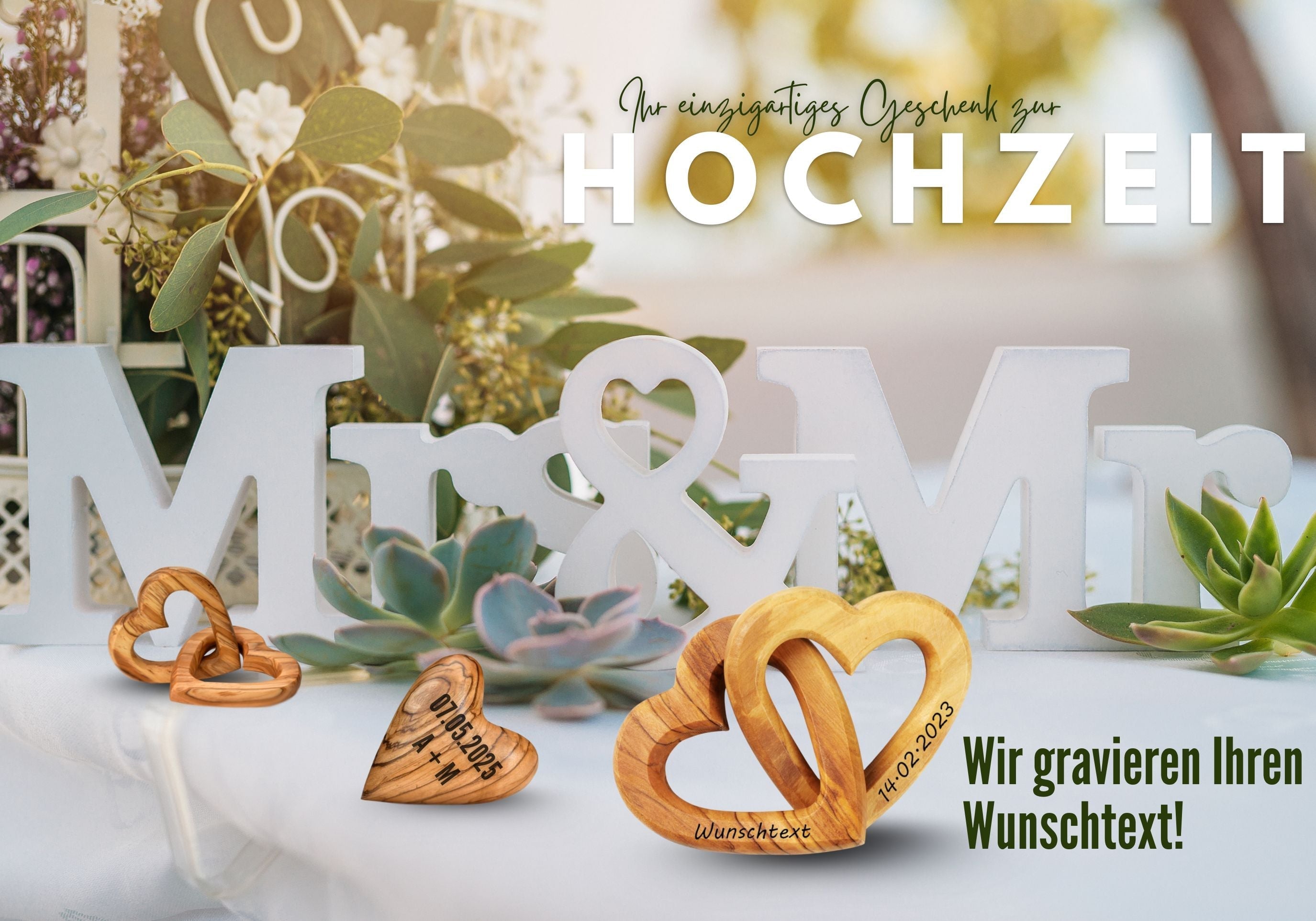 Hochzeitsgeschenke mit Gravur