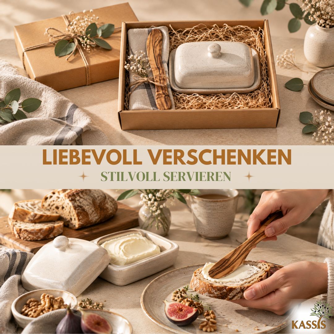 Buttermesser aus Olivenholz | Streichmesser & Frühstücksmesser aus Holz