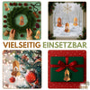 Weihnachtsdeko Baumschmuck Krippe 3er Set Glocke Anhänger - ohne Rinde