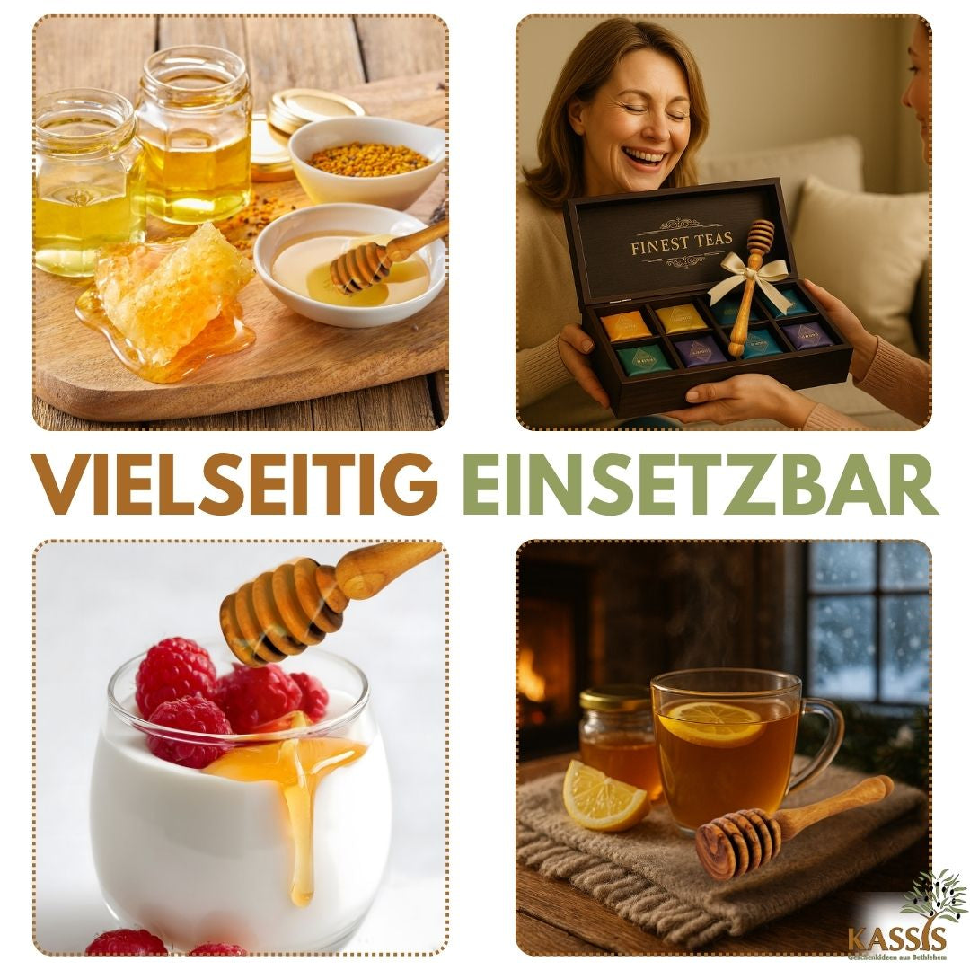 Olivenholz Honiglöffel mit zwei Ersatzköpfen