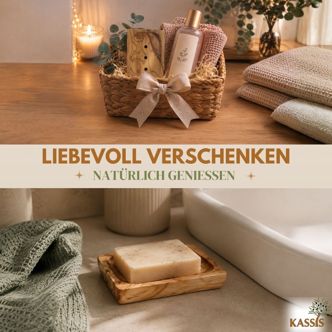 Seifenhalter aus Olivenholz | Seifenschale mit Ablauflöchern