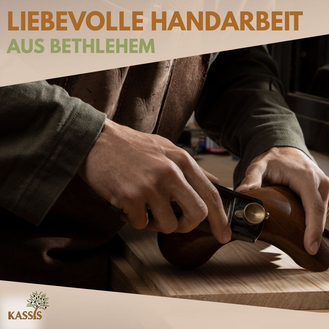 Olivenholz Armband mit farbigen Kreuzen | Handgefertigt in Bethlehem