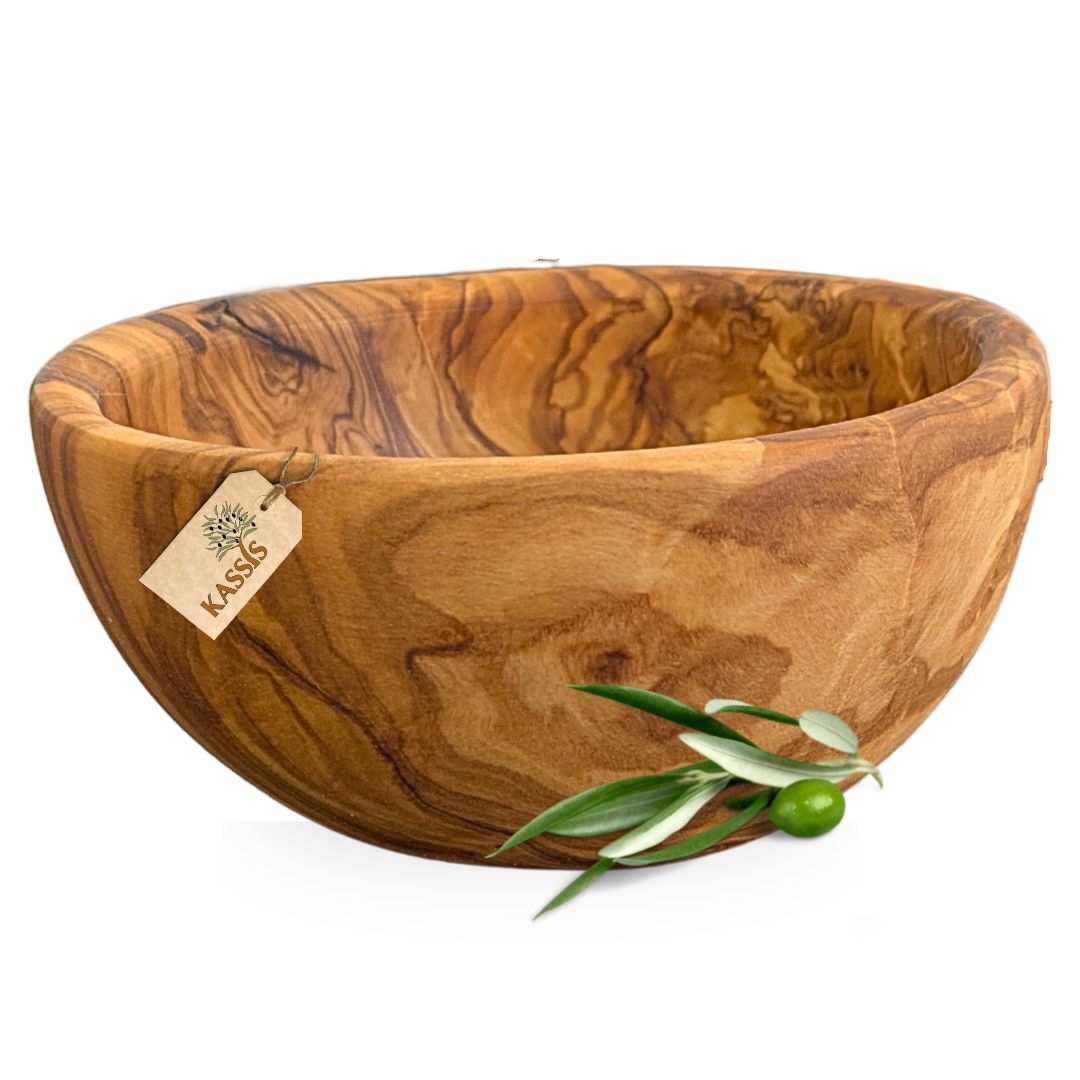 Schale aus Olivenholz Ø 12 cm | Handgefertigte Holzschale zum Servieren & Dekorieren