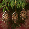 Weihnachtsdeko Baumschmuck Krippe im Tannenbaum mit Rinde 3er Set