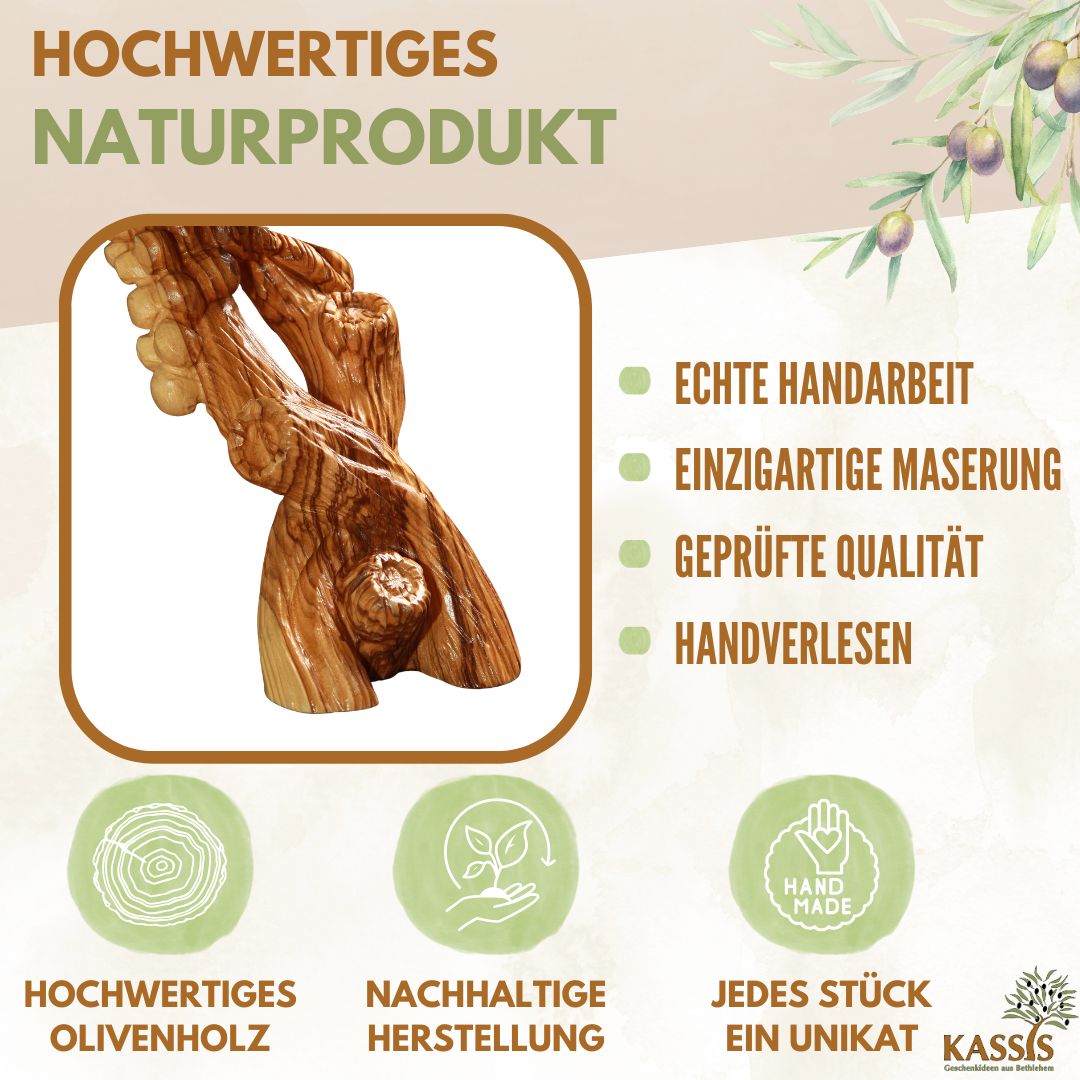 Weinflaschenhalter Weinrebe aus Olivenholz