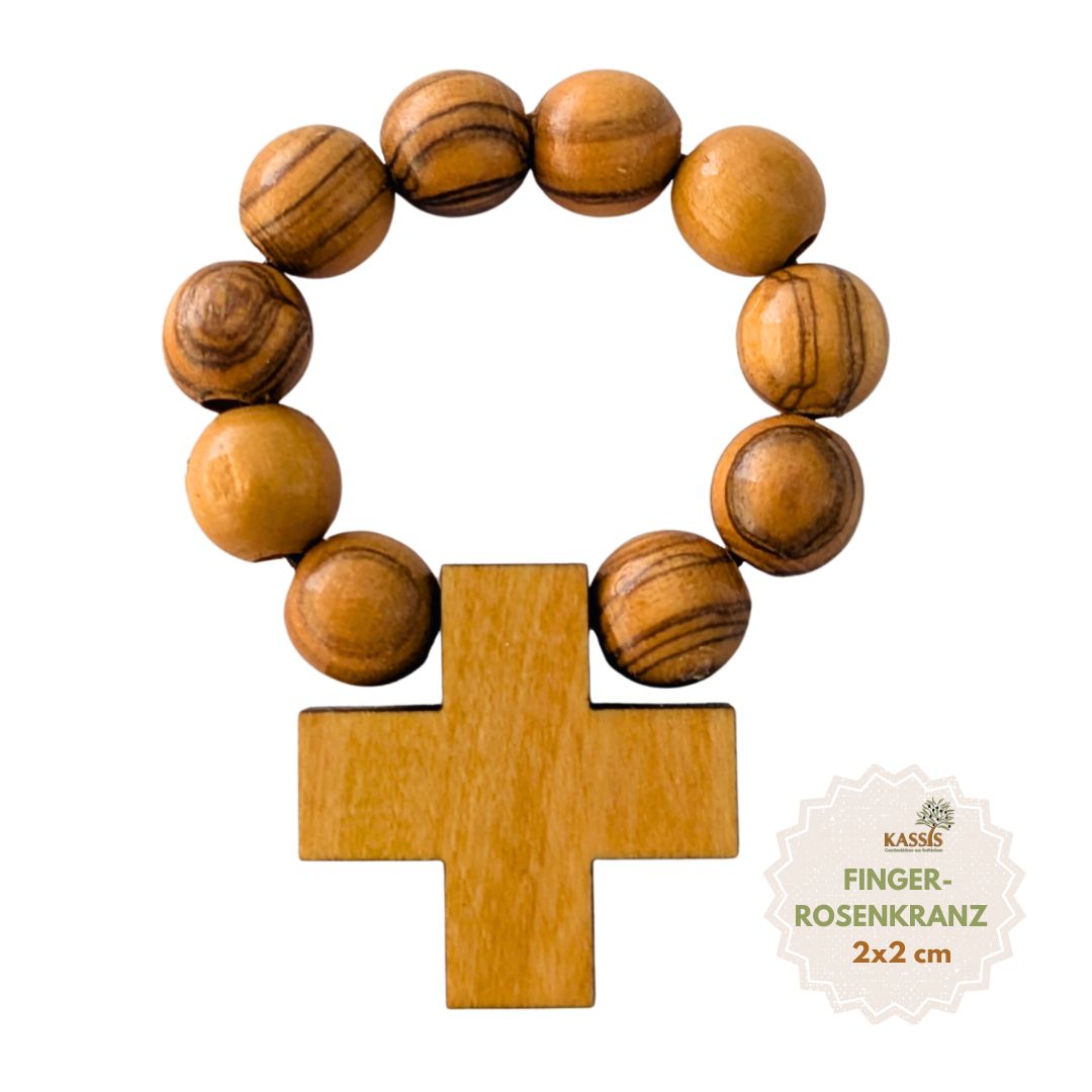 Olivenholz Fingerrosenkranz aus Bethlehem