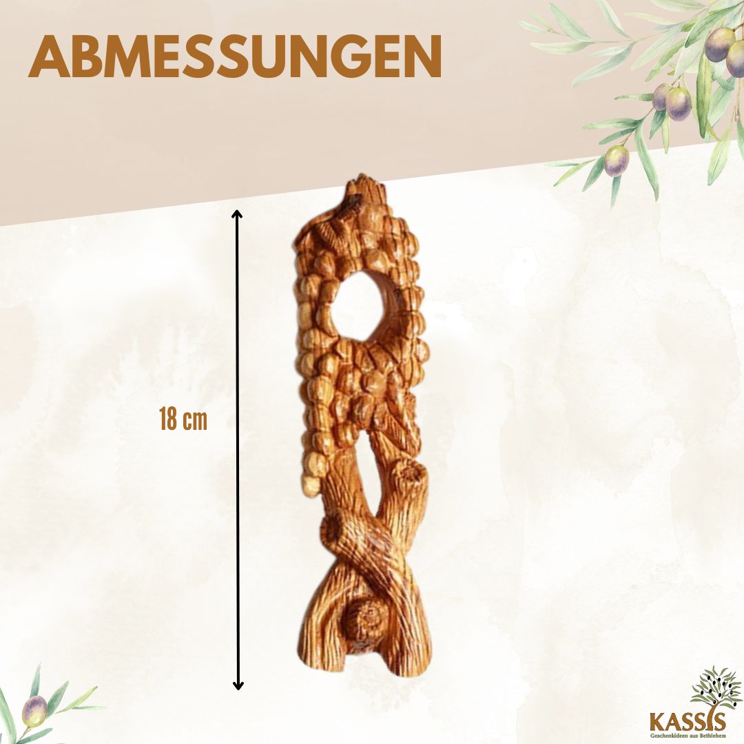 Weinflaschenhalter Weinrebe aus Olivenholz