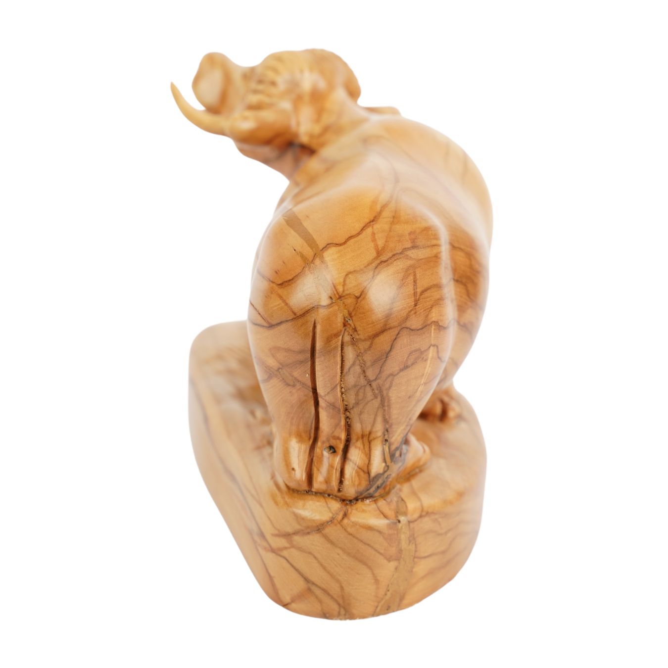 Handgeschnitzter Ochse aus Olivenholz – Exklusive Holzskulptur aus Bethlehem (18 cm)