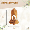 Weihnachtsdeko Baumschmuck Krippe 3er Set Glocke Anhänger - ohne Rinde