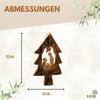 Weihnachtsdeko Baumschmuck Krippe im Tannenbaum mit Rinde 3er Set