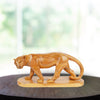 Handgeschnitzter Puma aus Olivenholz (groß) – Exklusive Holzskulptur aus Bethlehem (14x30 cm)