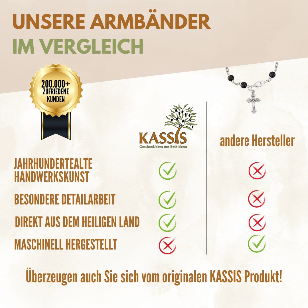 Hämatit Armband mit runden Perlen & Metallelementen | Perlenarmband für Damen & Herren