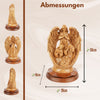 Handgeschnitzte Krippenszene mit Engel – Olivenholzskulptur aus Bethlehem (30 cm)