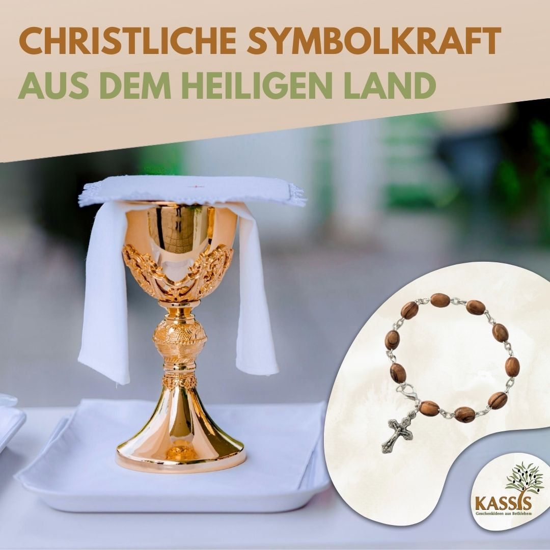Olivenholz Armband mit ovalen Perlen | Perlenarmband Damen & Herren, Geschenk Taufe, Kommunion