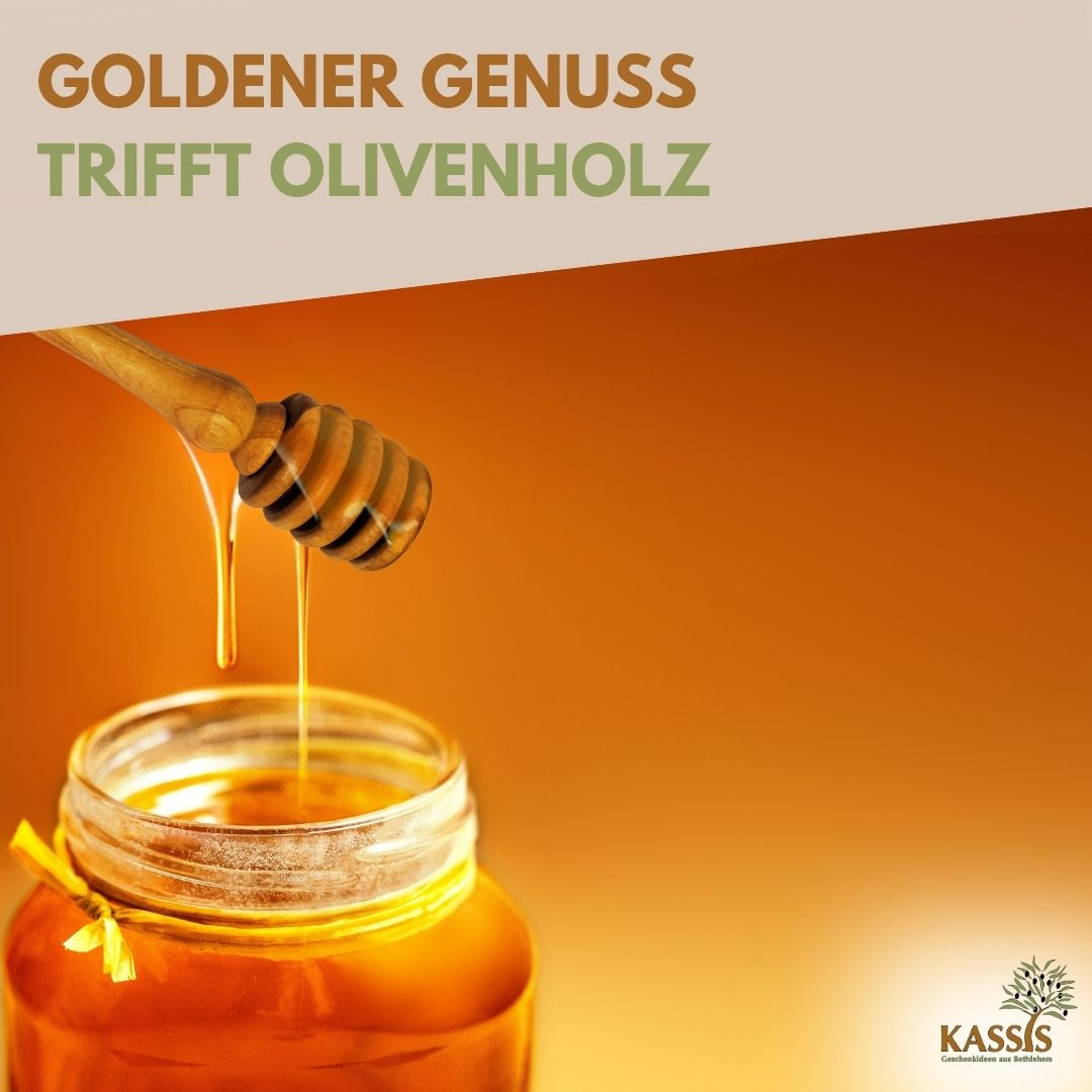 Olivenholz Honiglöffel mit zwei Ersatzköpfen