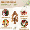 Weihnachtsdeko Baumschmuck Krippe 3er Set Tannenbaum Anhänger - ohne Rinde