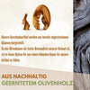 Personalisierter Osterhase im Ei Tischdeko aus Olivenholz