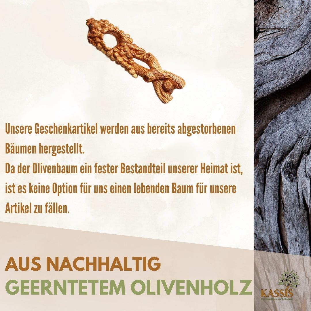 Weinflaschenhalter Weinrebe aus Olivenholz