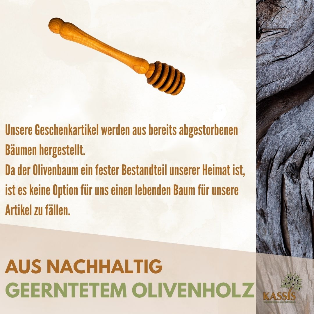 Olivenholz Honiglöffel mit zwei Ersatzköpfen