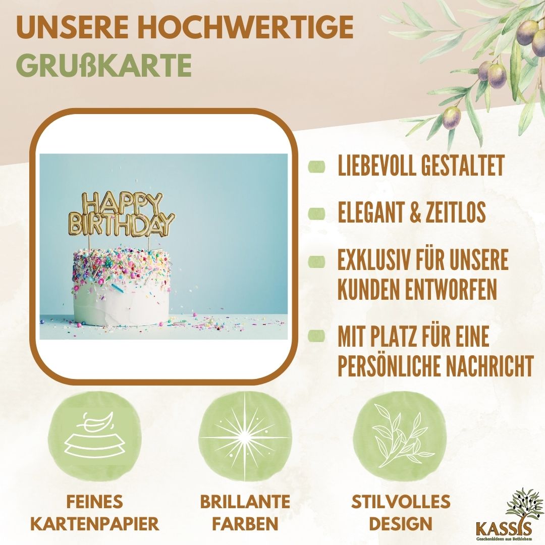 Grußkarte zum Geschenk mit persönlicher Nachricht