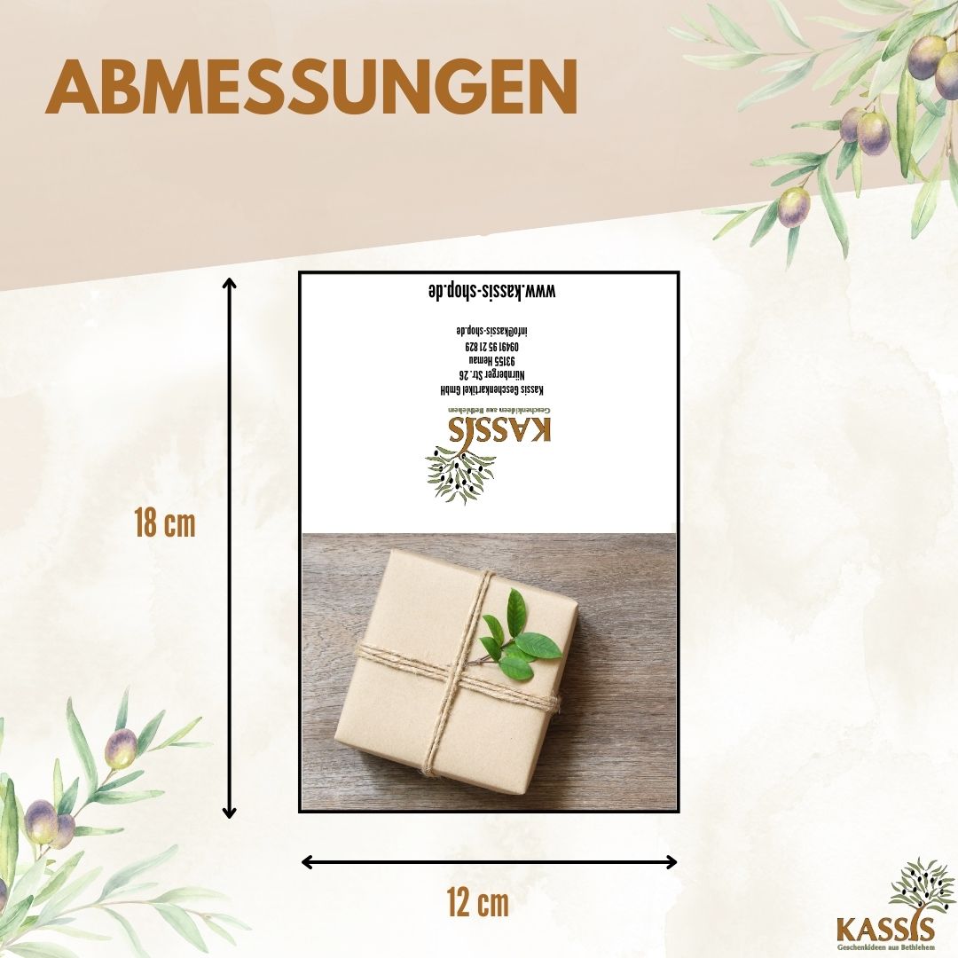 Grußkarte zum Geschenk mit persönlicher Nachricht