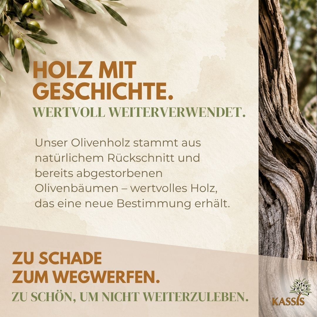 Schale aus Olivenholz Ø 12 cm | Handgefertigte Holzschale zum Servieren & Dekorieren