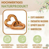 Olivenholz personalisierte verbundene Herzen 10 cm Geschenk zur Hochzeit Valentinstag Jubiläum