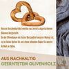 Olivenholz personalisierte verbundene Herzen 10 cm Geschenk zur Hochzeit Valentinstag Jubiläum