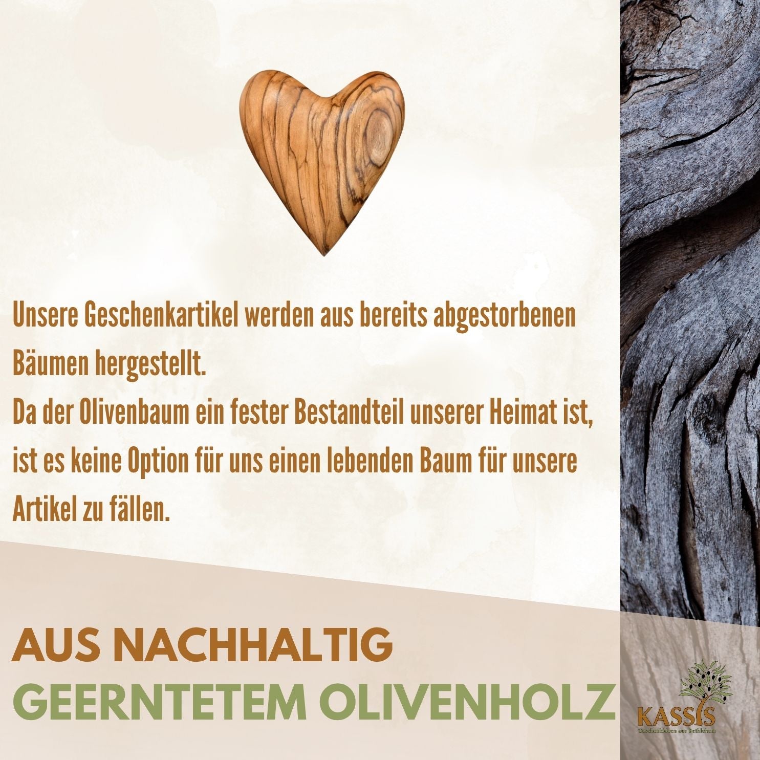 Olivenholz Herz Handschmeichler | Glücksbringer Geschenk Hochzeit, Valentinstag, Geburtstag