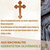 Personalisiertes Kreuz mit runden Kanten aus Olivenholz
