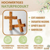 Schlichtes Kreuz aus Olivenholz mit Gravur
