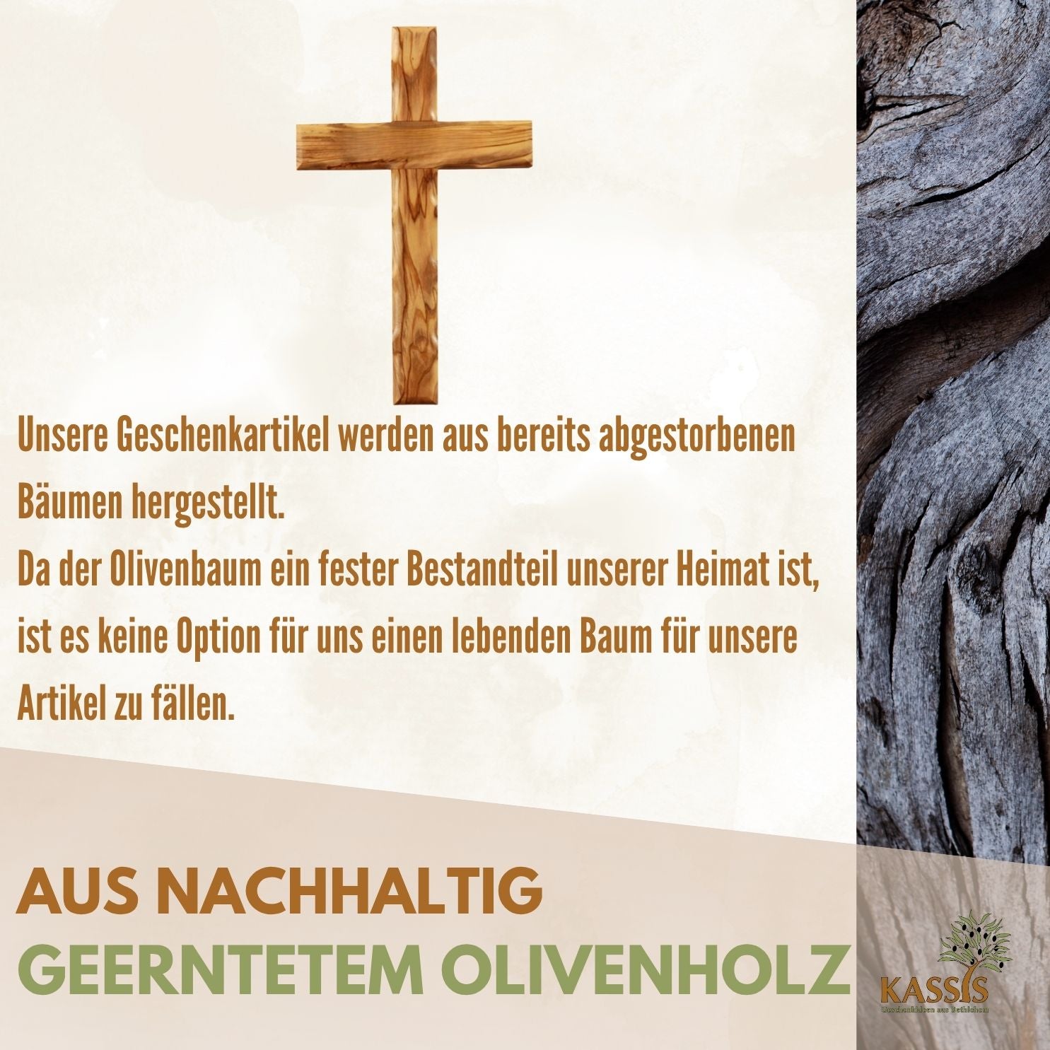 Personalisiertes Schlichtes Kreuz aus Olivenholz | Wandkreuz Geschenk Taufe, Kommunion, Firmung