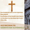 Schlichtes Kreuz aus Olivenholz mit Gravur