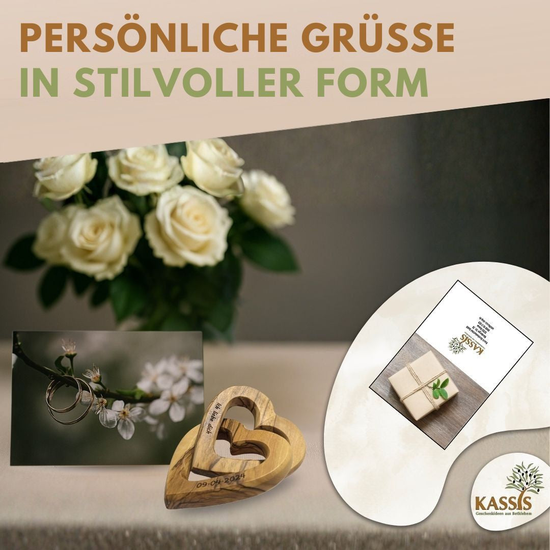 Grußkarte zum Geschenk mit persönlicher Nachricht