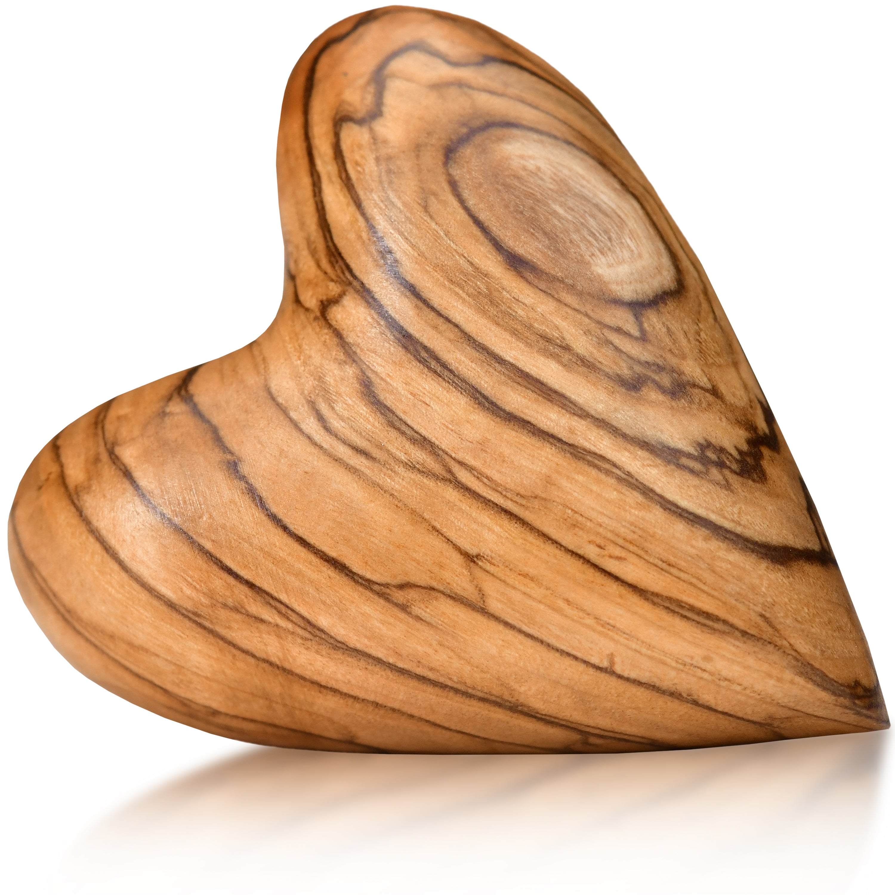 Olivenholz Herz Handschmeichler | Glücksbringer Geschenk Hochzeit, Valentinstag, Geburtstag