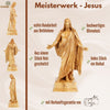 Handgeschnitzte Jesus-Statue aus Olivenholz – Exklusive Christusfigur aus Bethlehem (39 cm)