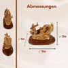 Handgeschnitzte Bootsszene „Jesus stillt den Sturm“ – Exklusive Olivenholzskulptur aus Bethlehem (36 cm)